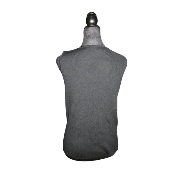 Linda Allard Ellen Tracy Extra Fine Merino Wool Sleeveless Sweater size Medium - Picture 2 of 8